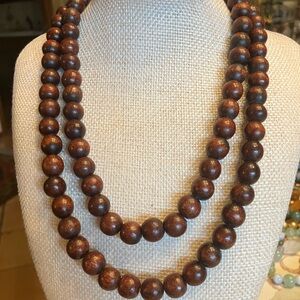 BAUBLEBAR WOODEN VINTAGE NECKLACE 36” with 2 1/2” extender